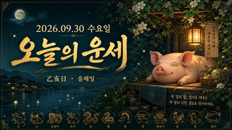 2026년 9월 30일 (수요일) 오늘의 운세