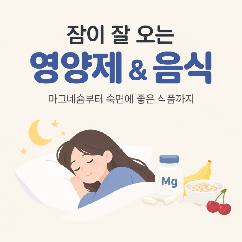 불면증과 얕은 잠, 마그네슘과 그 외 도움 되는 영양제·음식 총정리