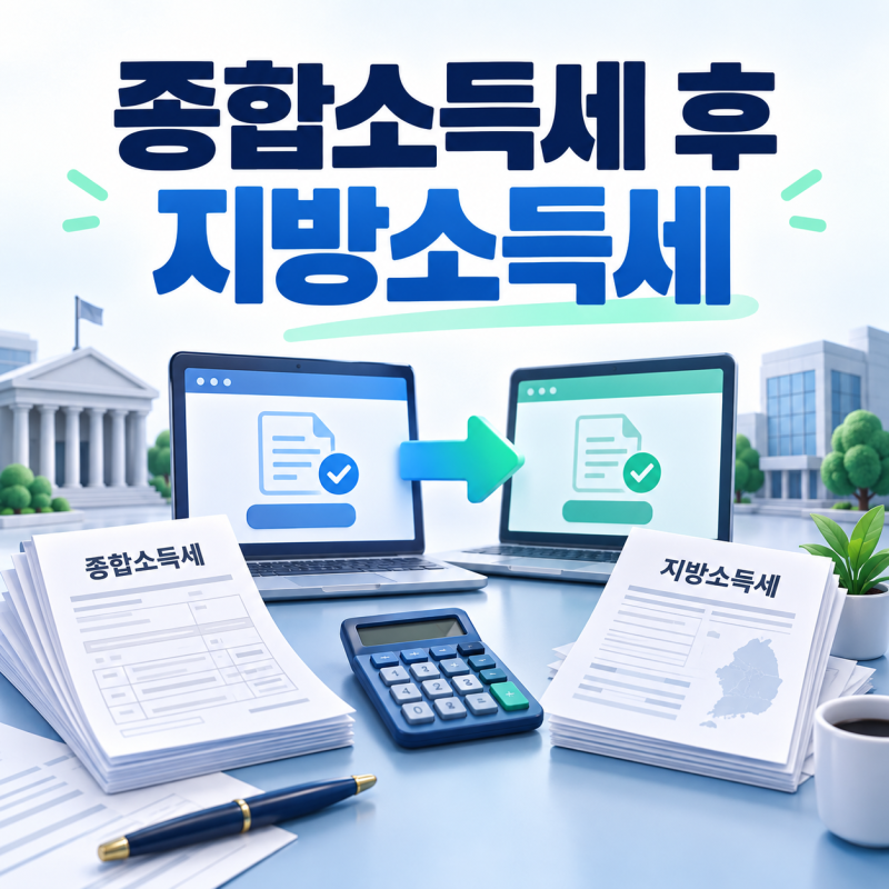 홈택스에서 종합소득세 신고 후 위택스 지방소득세 신고하는 방법