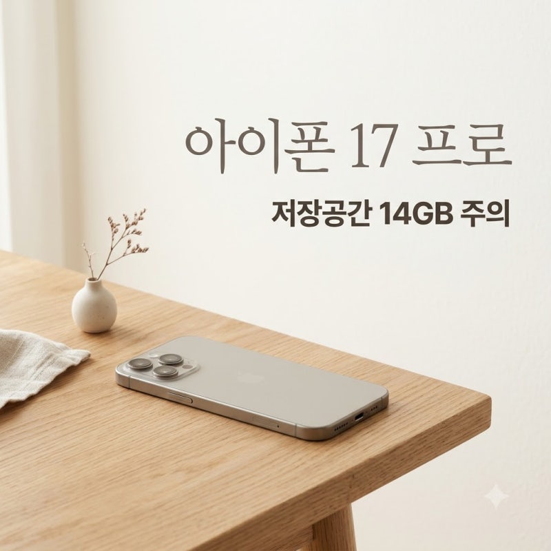 아이폰 17 프로 애플 인텔리전스 용량 14GB? 저장공간 선택 팁