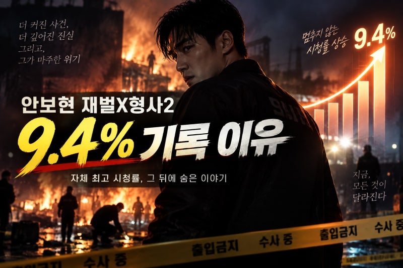 안보현 재벌X형사2 자체 최고 시청률, 왜 9.4%였나