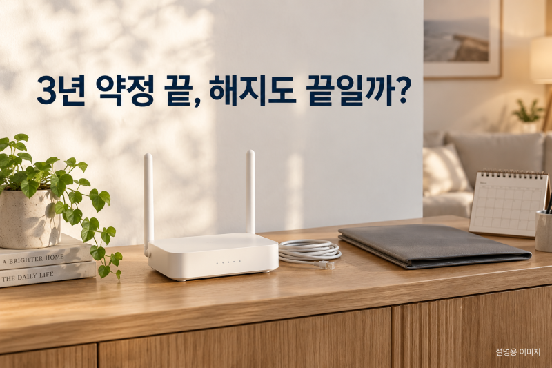 인터넷 3년 약정 끝났는데 돈이 또 나간다? 해지 전 확인할 3가지