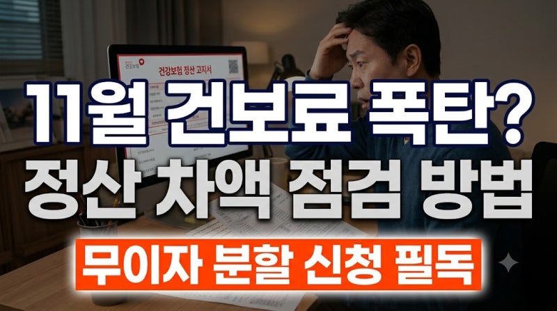 지역가입자 자동차 건보료 폐지 후 소득정산제 차액 11월 추가 납부 점검 방법