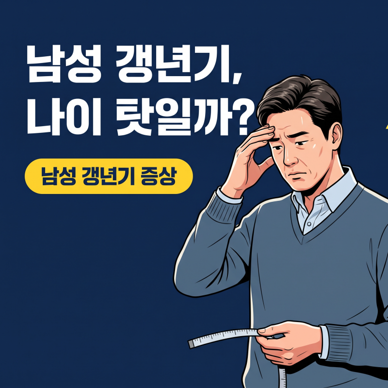 남성갱년기증상 관리, 40대 이후 피로감이 나이 탓만은 아닌 이유