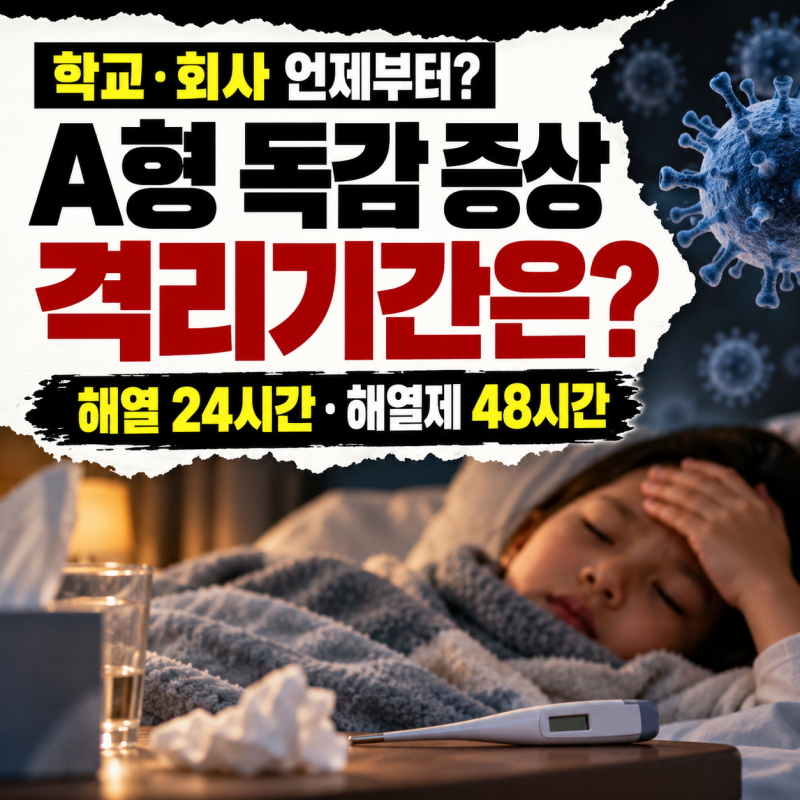 A형 독감 증상, 격리 의무·격리기간 학교 등교 언제부터?