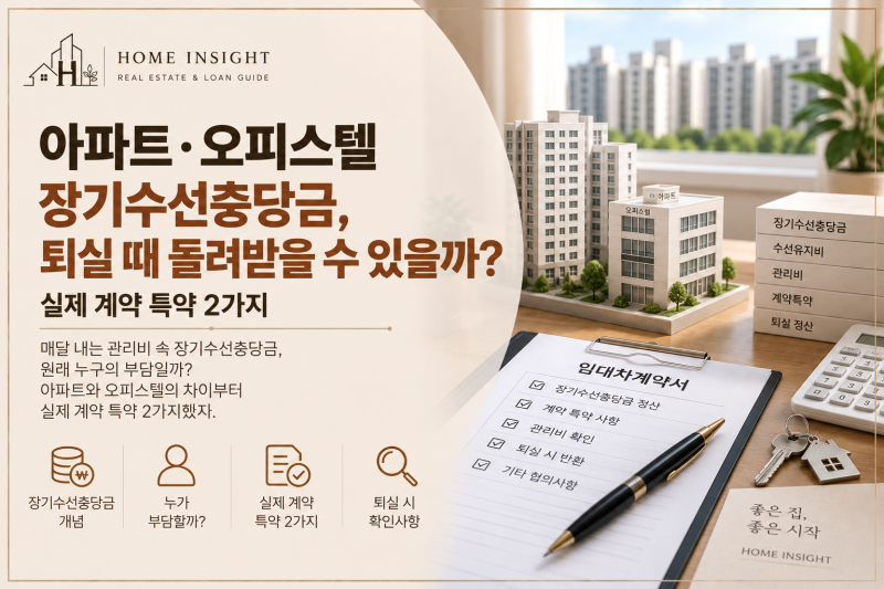 아파트·오피스텔 장기수선충당금, 퇴실 때 돌려받을 수 있을까?｜실제 계약 특약 2가지