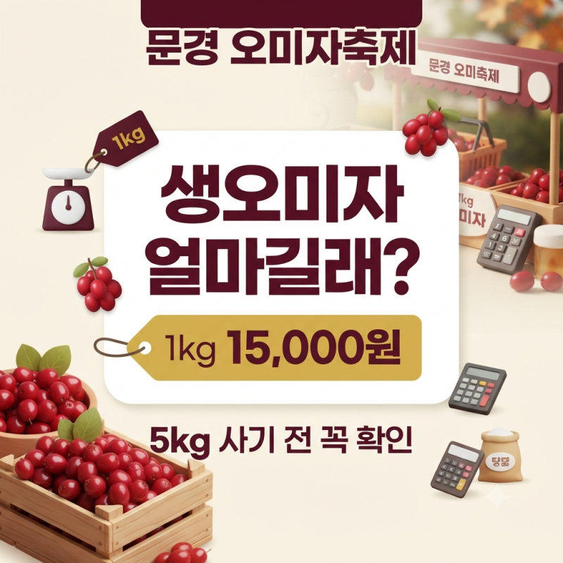 문경 오미자축제 생오미자 얼마길래? 5kg 사기 전 꼭 확인하세요