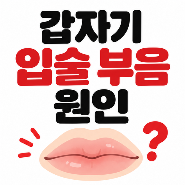 아무 이유 없이 부었다? 갑자기 입술 부음 왜 생길까