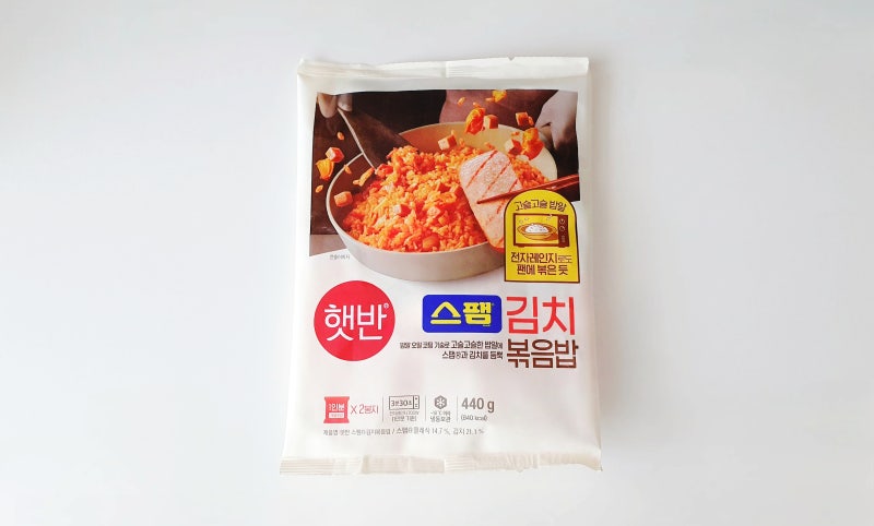 햇반 스팸김치볶음밥 새콤 아침 간편식