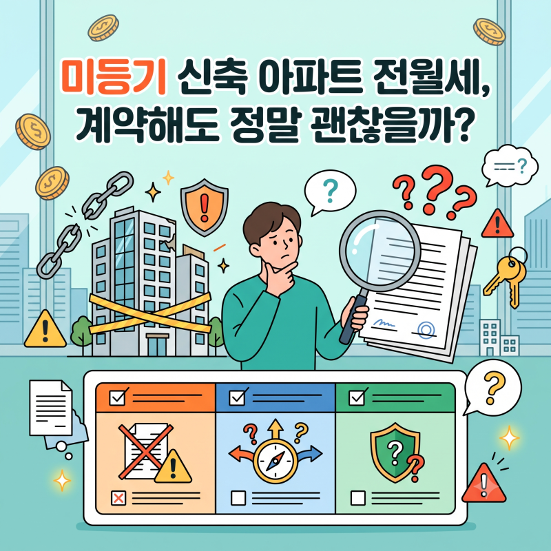 [부동산 상식]신축 아파트 전월세 계약, 미등기 상태라도 안전하게 진행하는 3가지 필수 특약