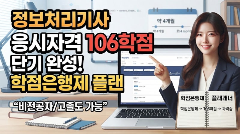 정보처리기사 응시자격 106학점 단기 완성, 학점은행제 플랜