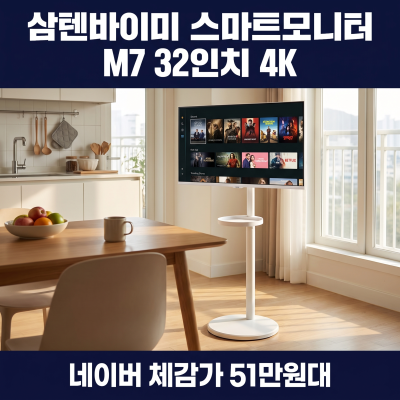 삼텐바이미 스마트모니터 M7 32인치 4K, 무빙스타일보다 11kg 가볍습니다