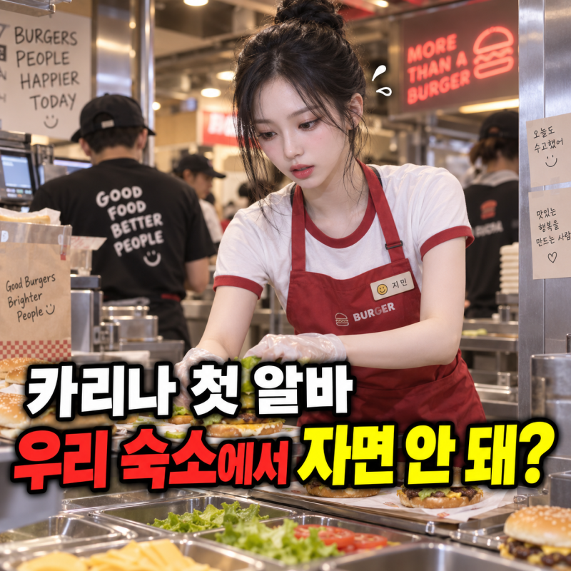 카리나 첫 알바, 이은지가 “숙소에서 자면 안 돼?