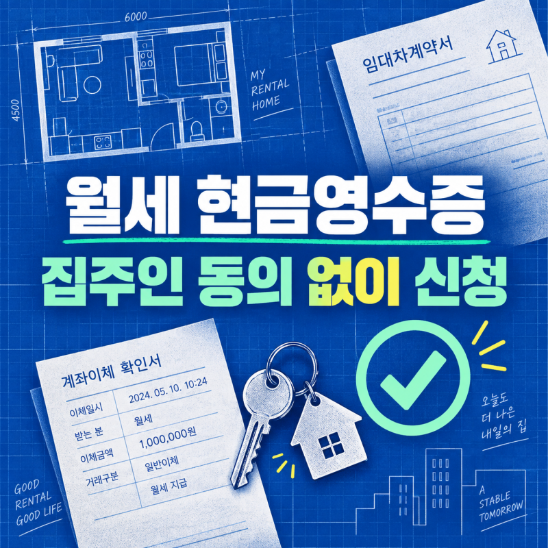 월세 현금영수증 집주인 동의 없이 신청하는 방법과 확인 시점