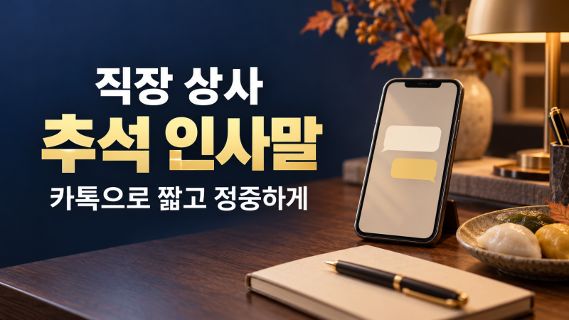 직장 상사 추석 인사말｜카톡으로 보내기 좋은 짧고 정중한 문구