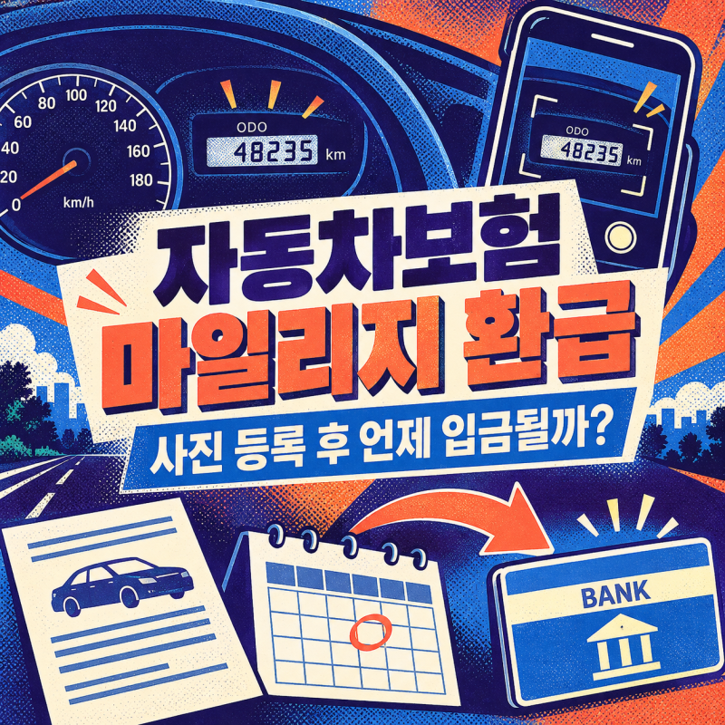 자동차보험 마일리지 환급, 만기 사진 등록 후 입금되는 시점