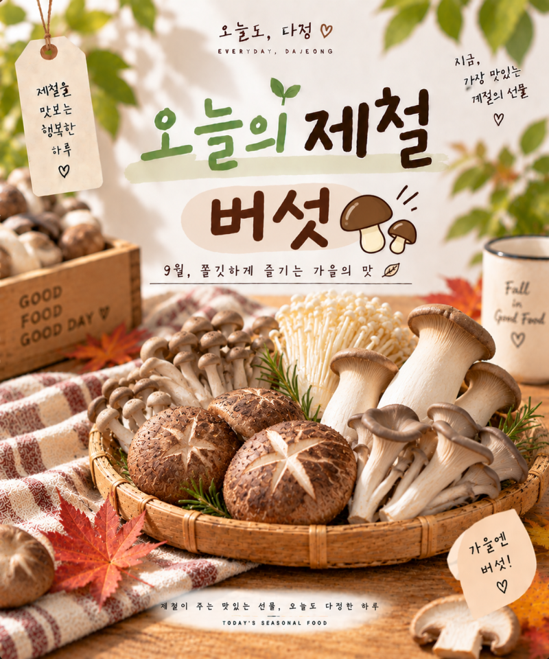 9월 제철음식 버섯 물에 씻으면 안 될까? 손질법부터 보관법까지