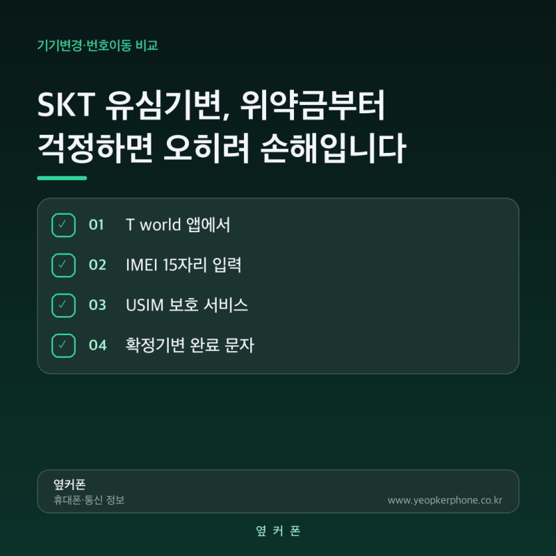 SKT 유심기변, 위약금부터 걱정하면 오히려 손해입니다