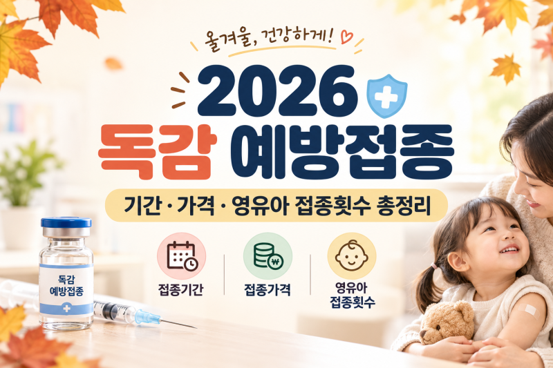 2026 독감 예방접종 가이드 ( 접종 시기 , 비용 , 무료 대상자 )