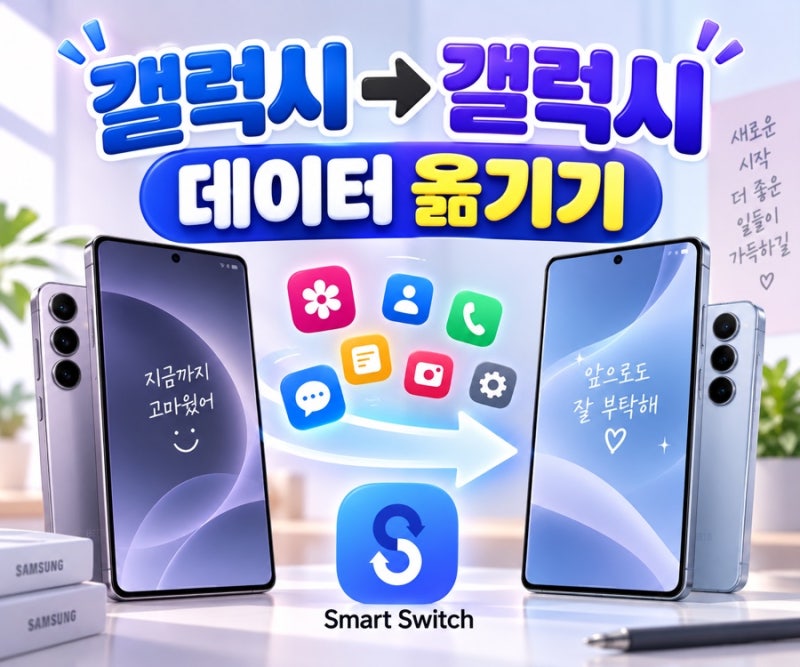 삼성휴대폰 데이터 옮기기 방법❤️스마트 스위치로 사진·연락처 한 번에 이동하기