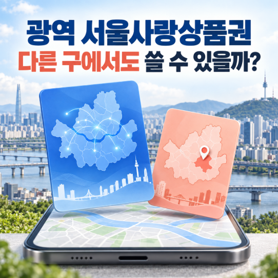 광역 서울사랑상품권 사용처, 자치구 상품권과 뭐가 다를까? 다른 구에서도 쓸 수 있나