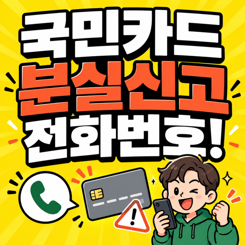 KB국민카드 분실신고 전화번호 어디로? 1분 만에 신고하는 방법