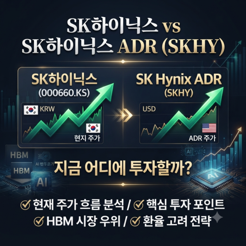 SK하이닉스 vs SK하이닉스 ADR(SKHY)현재 주가 흐름과 투자포인트, 지금 어디에 투자할까?