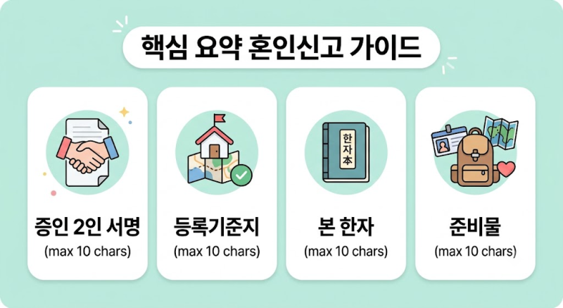 혼인신고서 작성방법 및 준비물 총정리 | 증인, 등록기준지 작성법