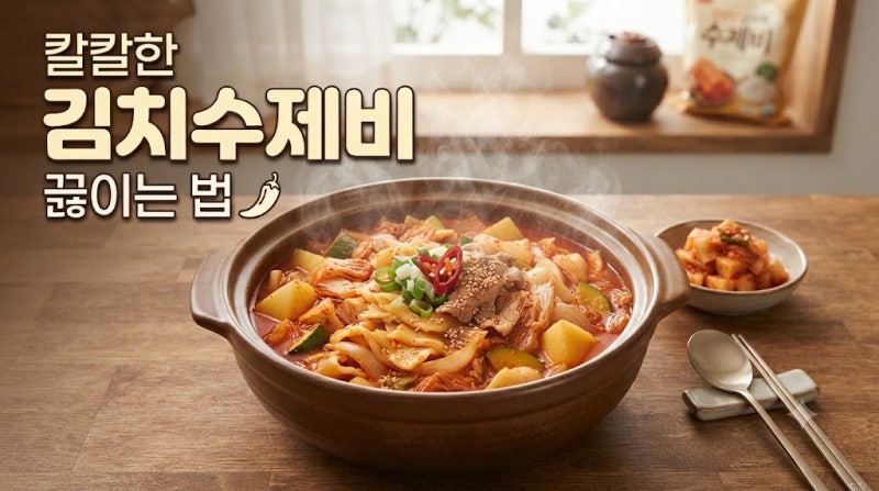 칼칼한 김치수제비 끓이는 법, 얼큰하고 시원한 국물에 쫄깃한 수제비 만들기