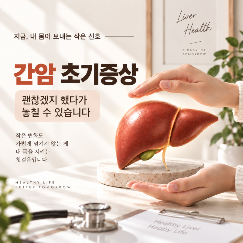 간암 초기증상 괜찮겠지 했다가 놓칠 수 있습니다
