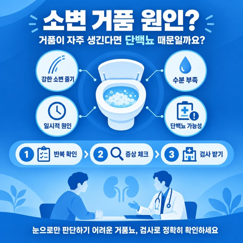 소변 거품 원인, 거품이 자주 생긴다면 단백뇨 때문일까요?
