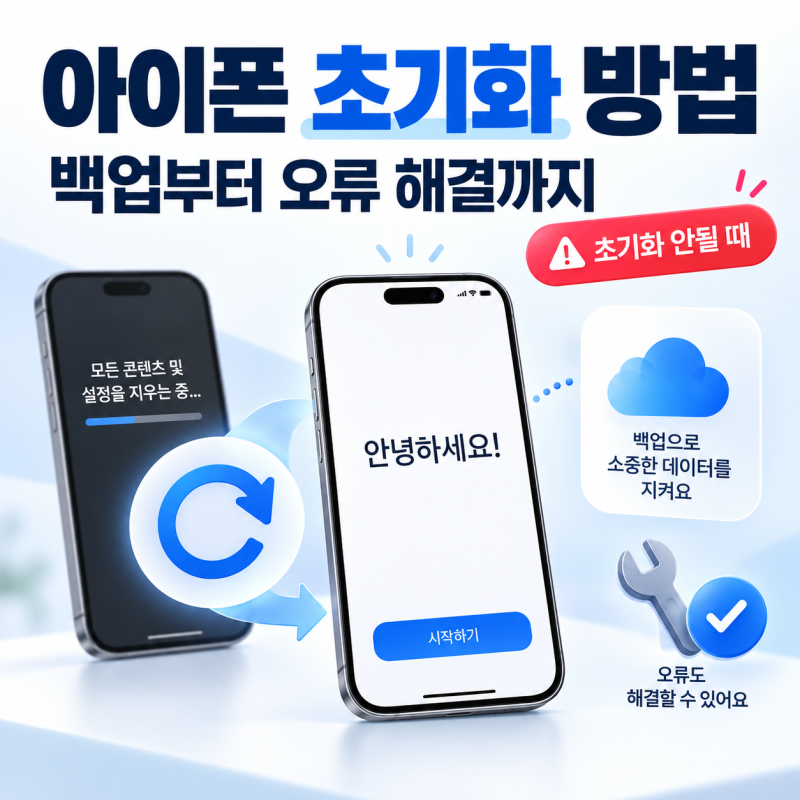 아이폰 초기화 안됨 해결 방법, 백업부터 비번, 오류 해결까지 순서대로 따라하기