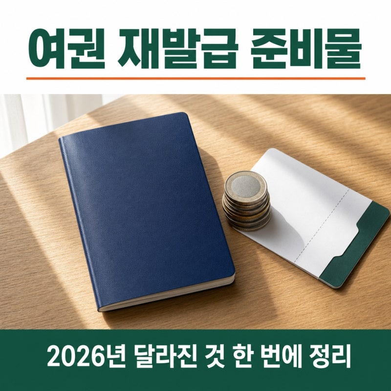 수수료는 오르고 준비물은 줄었다, 2026 여권 재발급 준비물 다시 정리