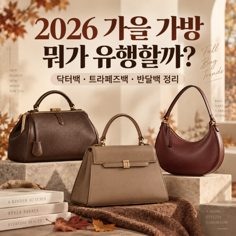 2026 가을 가방 뭐가 유행할까?｜닥터백·트라페즈백·반달백 정리