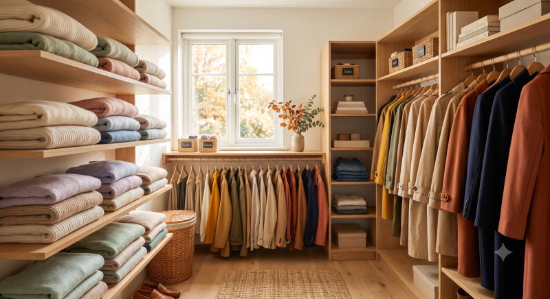 좁은 옷장 공간 2배로 늘리는 계절 옷 정리 꿀팁: 니트 늘어남·패딩 숨 죽음 방지하는 의류 ....