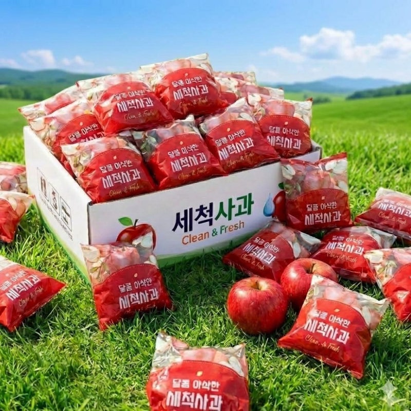 세척사과 꿀사과 5kg 한 박스, 푸석한 과일로 실패했던 제가 다시 골라본 솔직 후기