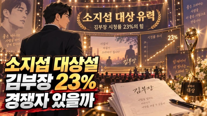 소지섭 ‘김부장’ 연기대상 유력한 이유, 시청률 23%가 만든 압도적 존재감