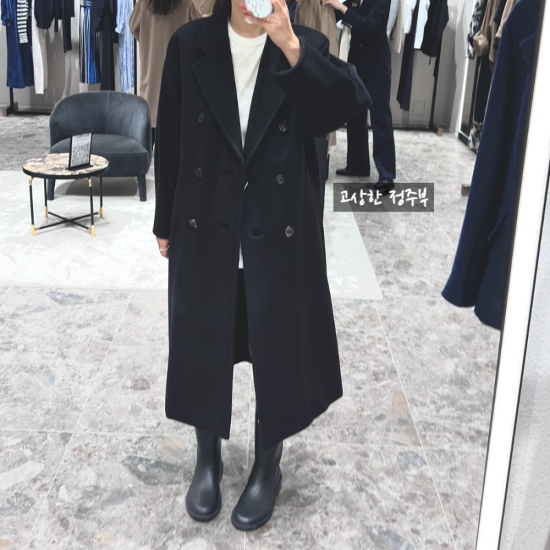 막스마라 마담 블랙 312만원 전사이즈 재입고! 마담코트 38/40 사이즈 비교
