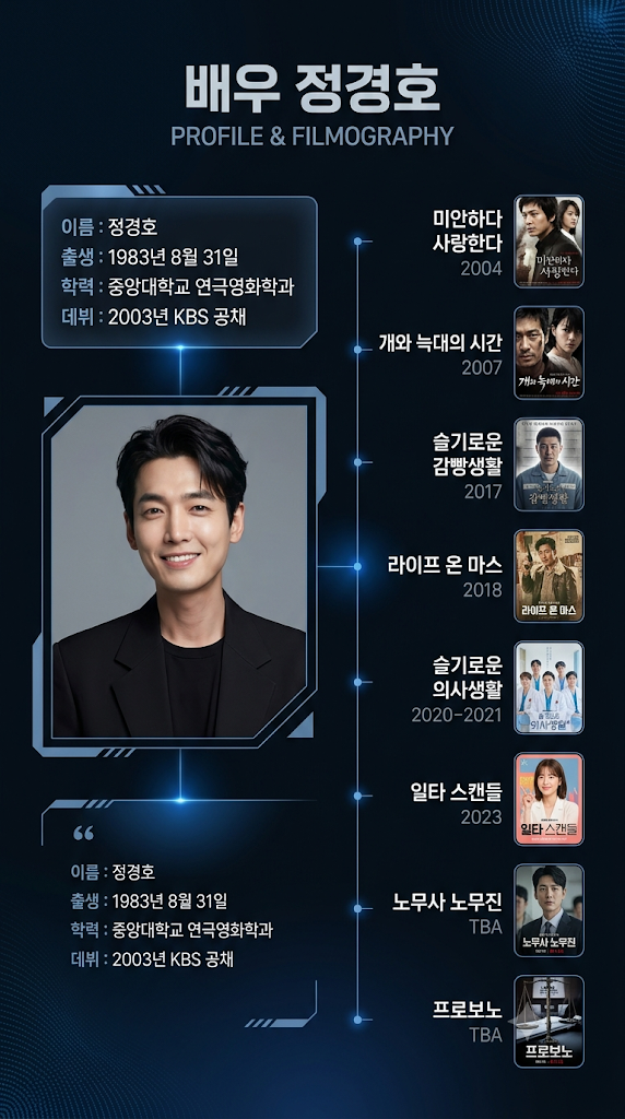 Actor Jung Kyung-ho: From Profile to Major Works | Hospital Playlist, Life on Mars, Crash Course in Romance, and More