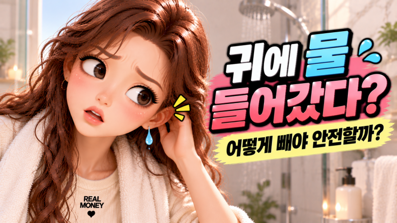 샤워 후 귀에 물 들어갔다면? 면봉 넣기 전에 이렇게 해보세요