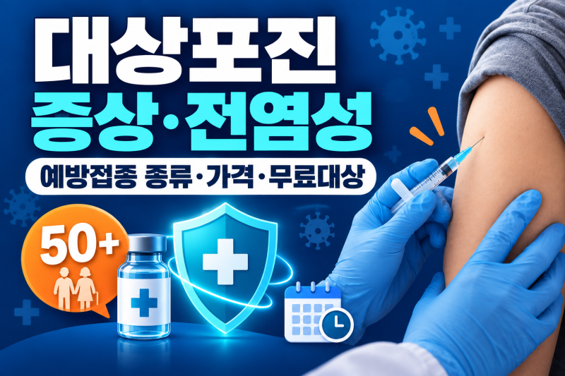 대상포진 증상 및 전염성은? 예방접종 종류·가격·주기와 무료접종 방법 총정리