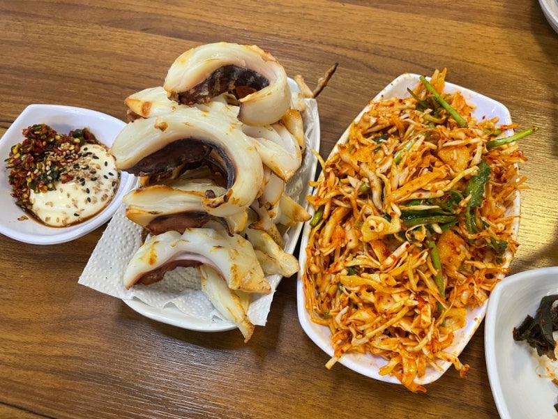 신당 중앙시장 맛집 옥경이네건생선 성시경 먹을텐데 반건조 갑오징어 구이