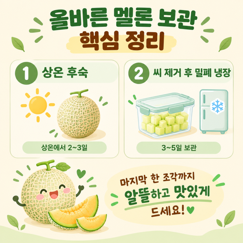 멜론 보관법 후숙 및 냉장 보관기간 총정리