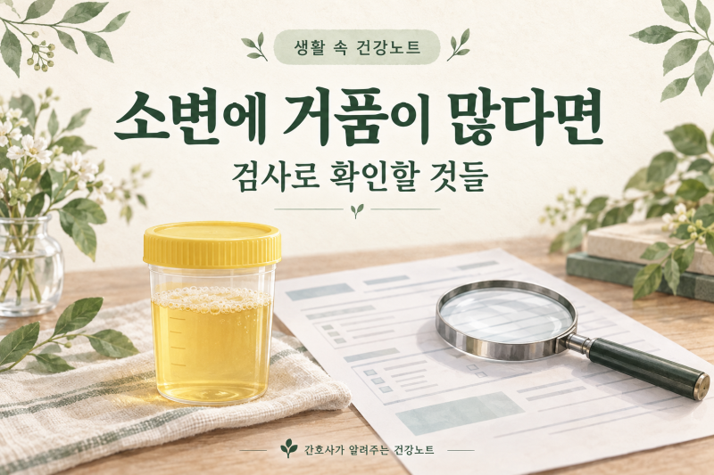 소변에 거품이 많아요, 단백뇨인지 어떻게 확인할까요?