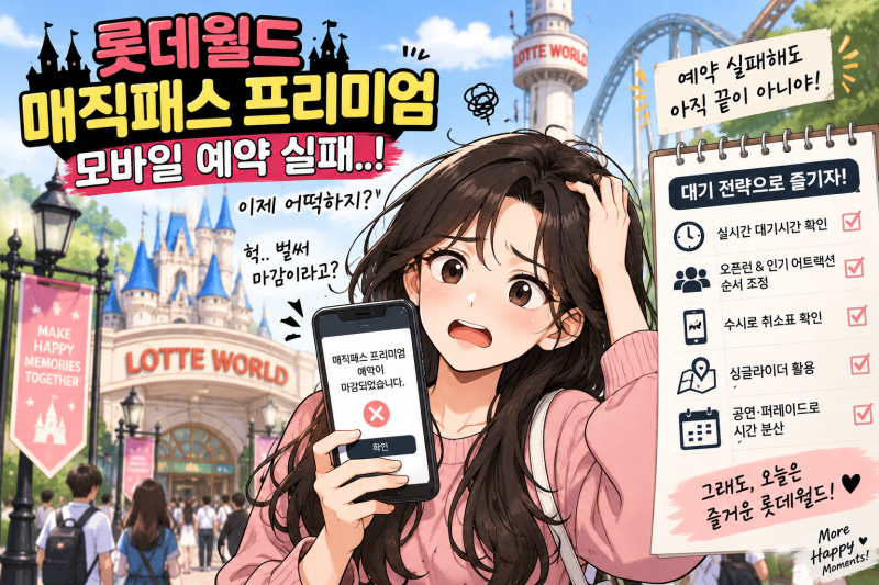 롯데월드 매직패스 실패? 현장 대기 및 탑승 성공 전략