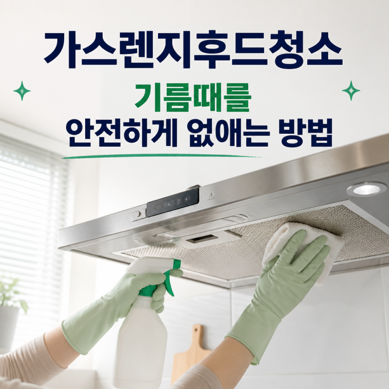 가스렌지후드청소, 기름때를 안전하게 없애는 방법