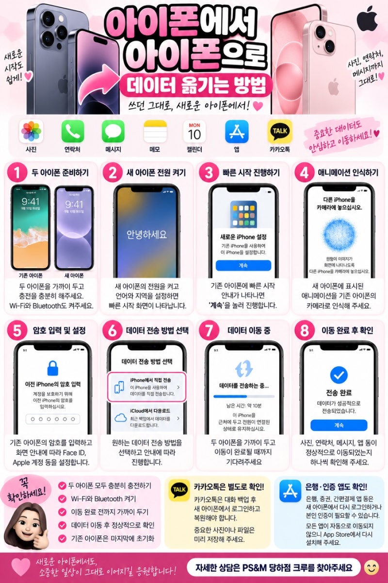아이폰 데이터 옮기기 초간단 방법 ❤️새 아이폰 빠른 시작 사용법