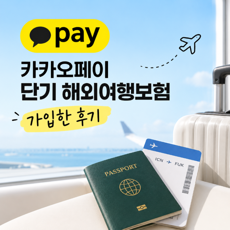 카카오페이 손해보험에서 단기 해외여행보험 신청하는 방법