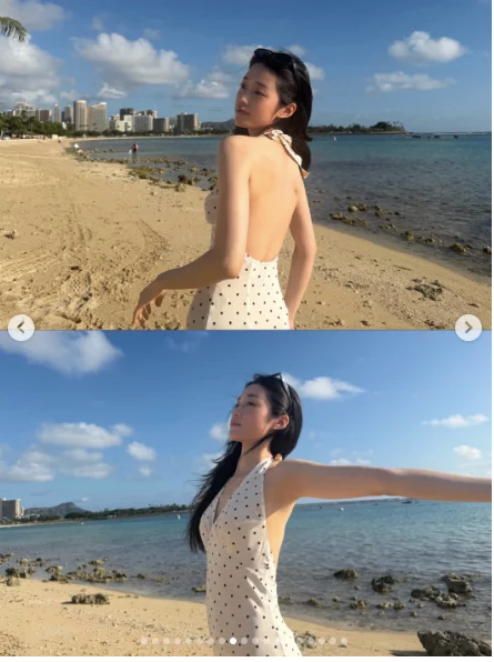 '이대 여신' 노윤서, 이온음료 CF 찍은 줄…홀터넥 원피스 입고 뽐낸 미모