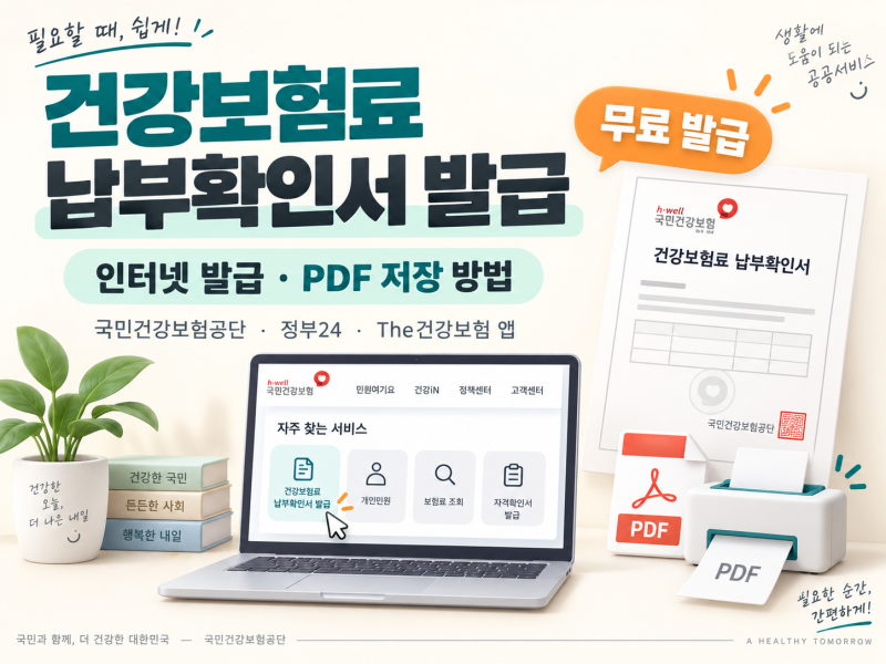 건강보험료 납부확인서 발급｜PDF 저장하는 방법